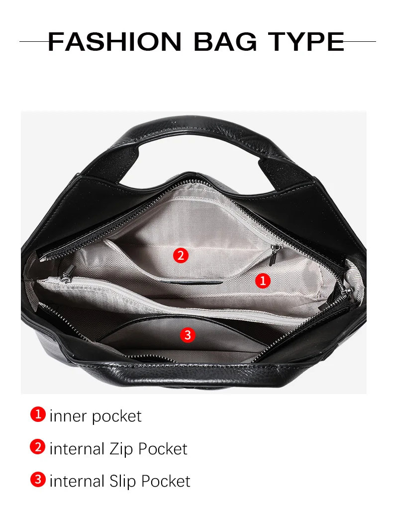 Aidrani Damen-Handtasche aus echtem Rindsleder, schwarz, gewebtes Karodesign, Schulter- und Umhängetasche – Detail 5