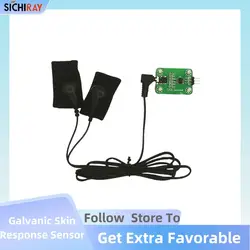 GSR Skin Electrical Sensor Response Module, Current Sensor Kit, Measuring Conductivity, Biosensor para Arduino Developer, Biofeedback