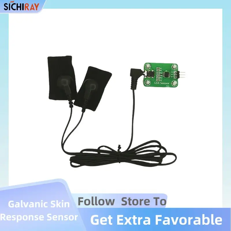 GSR Skin Electrical Sensor Response Module Current Sensor Kit Measurable Conductivity Biosensor forArduino Developer Biofeedback