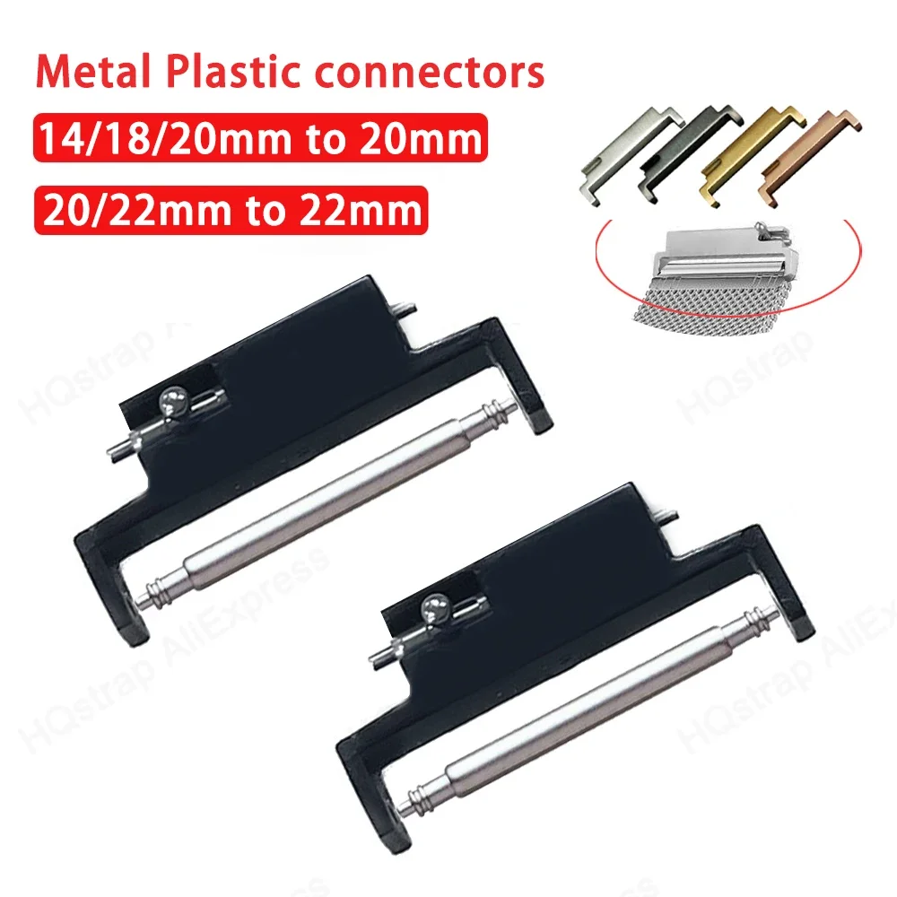 1 Pair Adapter Watch Band Connector 14/18mm To 20mm for Huami Watch 3 Verge Plastic Metal Connectors 20/22mm To 22mm Accessories