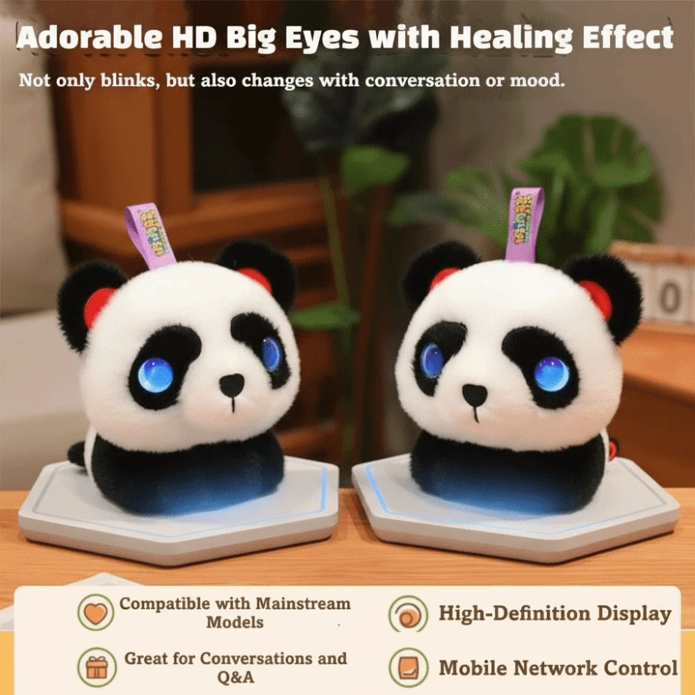 66 Languages Interactive AI Companion Pendant Emotional Support Interactive Talking AI Cat Keychain Winking Interaction Soft