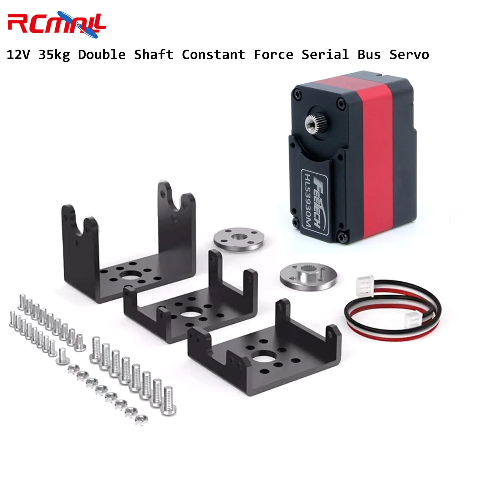 Feetech HLS3930M 12V 35kg Core Motor Double Shaft Constant Force Serial Bus Servo for RC Toys Robot Desktop Robots