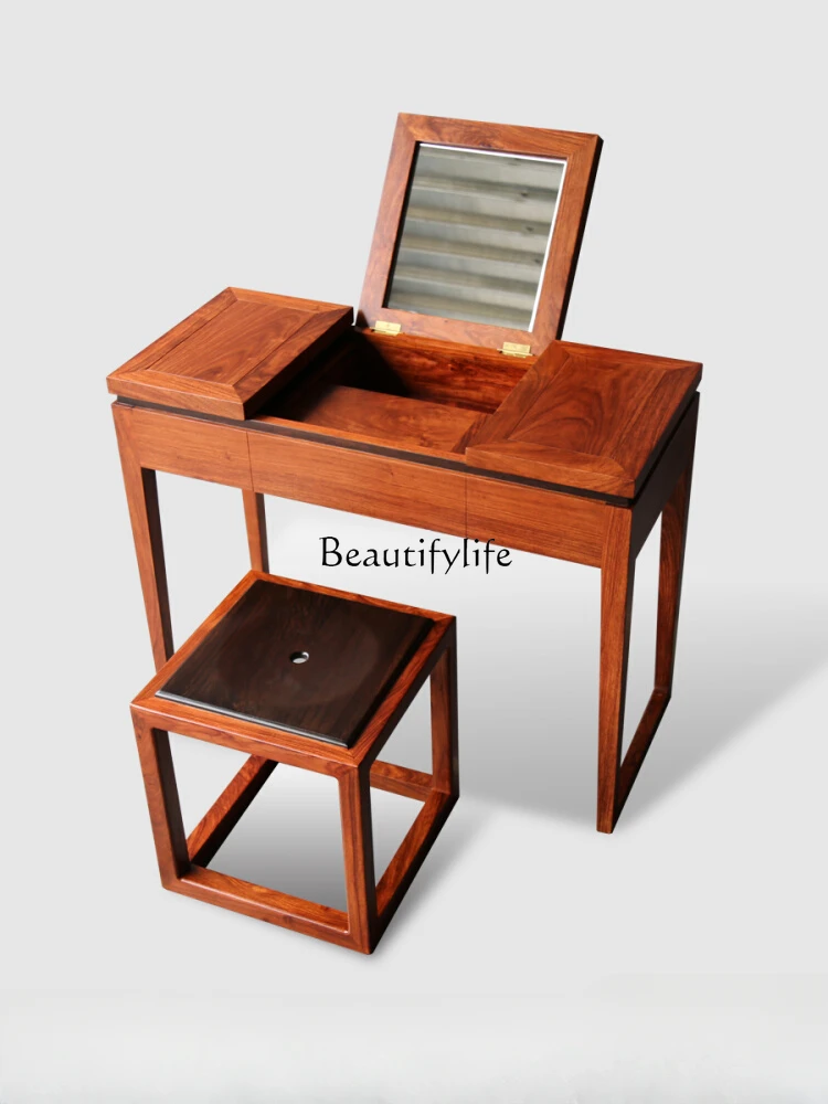 

New Chinese Style Dresser Lift the Lid Makeup Table Bedroom Multi-Functional Small Book Table