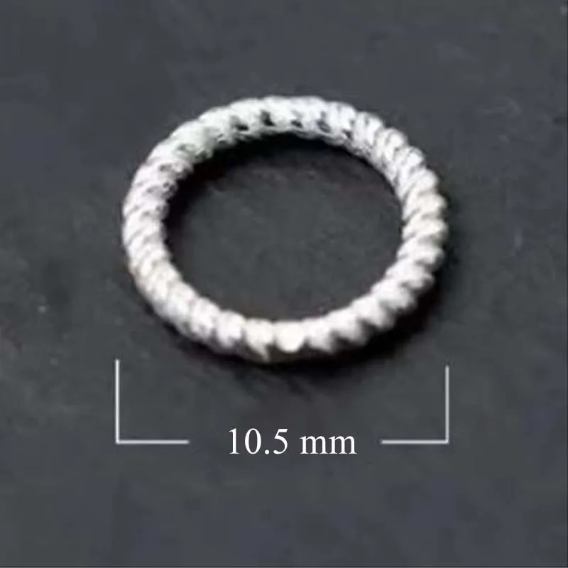 925 Sterling Silver Twisted Line Jump Rings for DIY