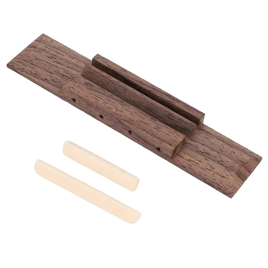 Wooden Rosewood Bridge Bone Nut Saddle Point Ukulele Accessory for Children and Adult Ukulele Guitar