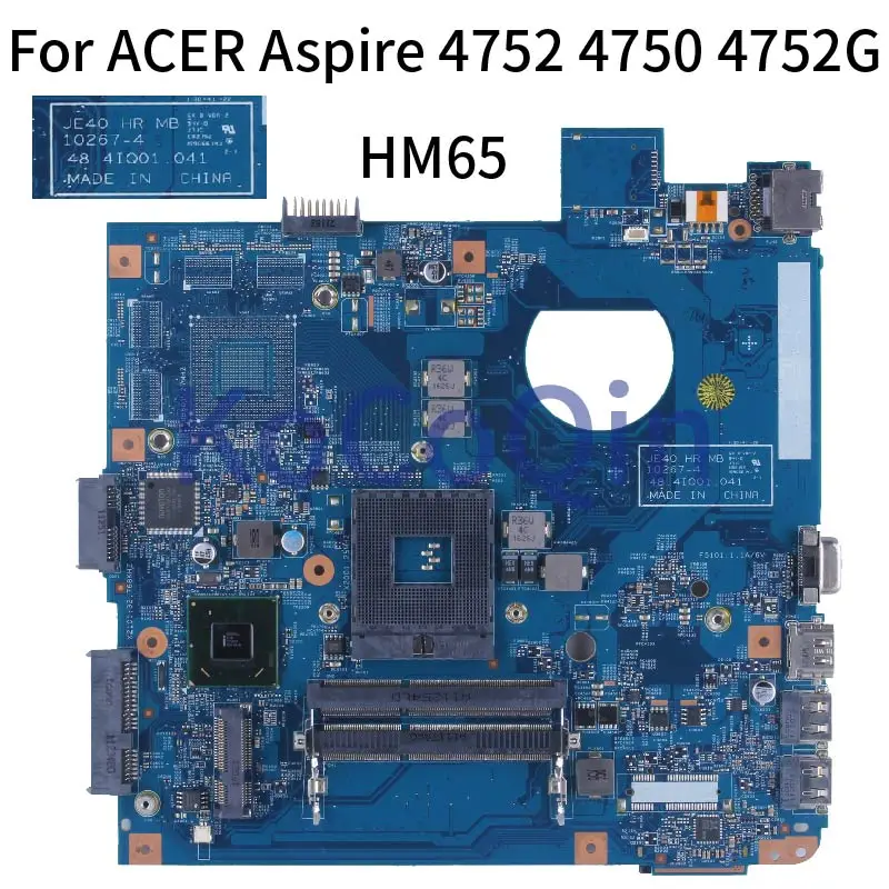 For ACER Aspire 4752 4750 4752G Notebook Mainboard 10267-4 MBV420100 HM65 PGA 989 DDR3 JE40 48.4IQ01.041 Laptop Motherboard Test