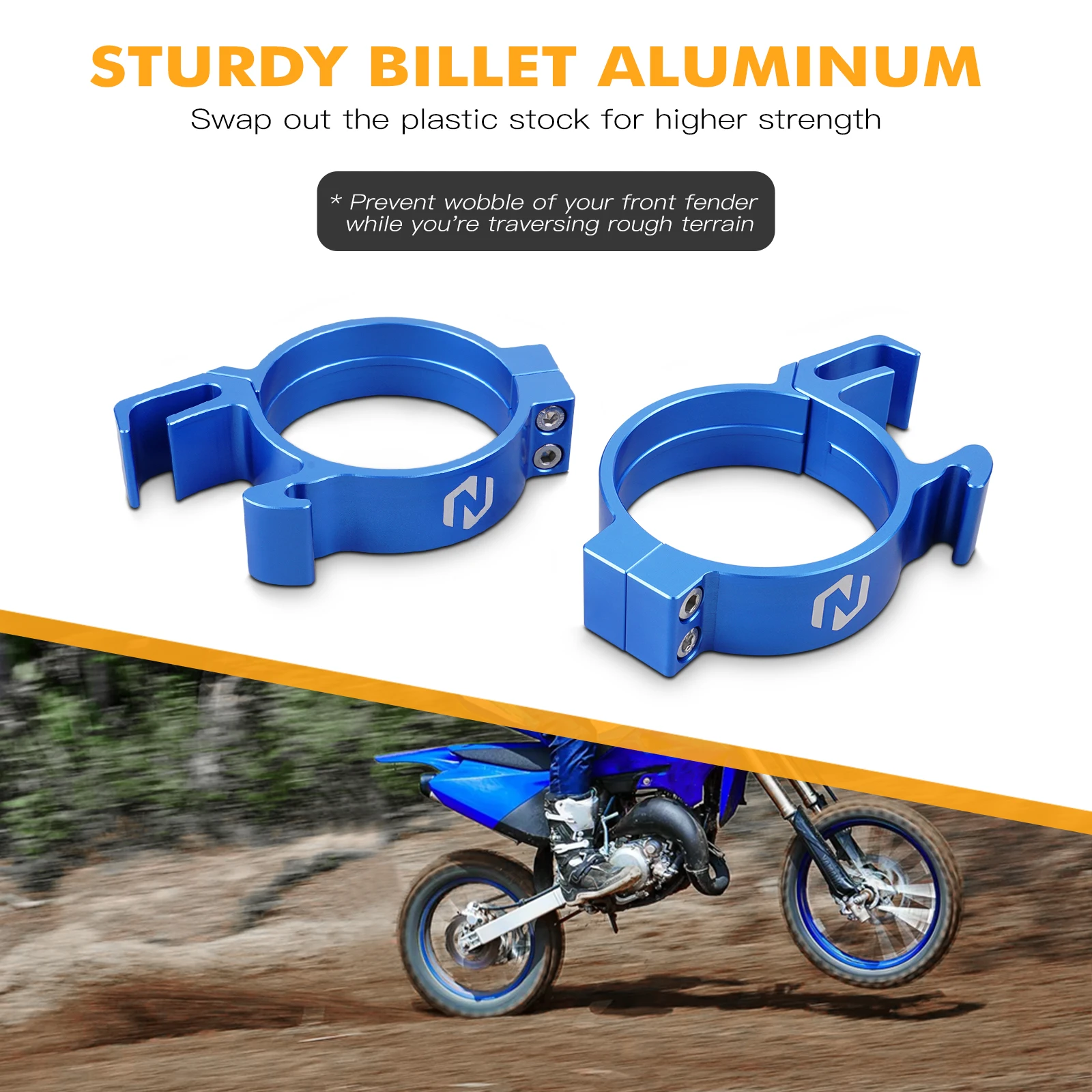 

NICECNC For Yamaha YZ80 1993-2001 YZ85 2002-2018 2017 2016 2015 2014 2013 2012 2011 Motorcycle Front Fender Retainer Aluminum