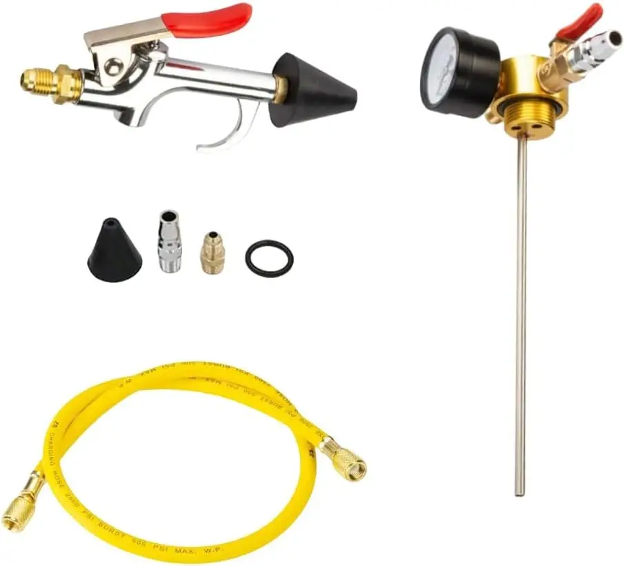 Air Conditioning System Flush Canister Tool Set A/C Flushing Cleaning Tool Set
