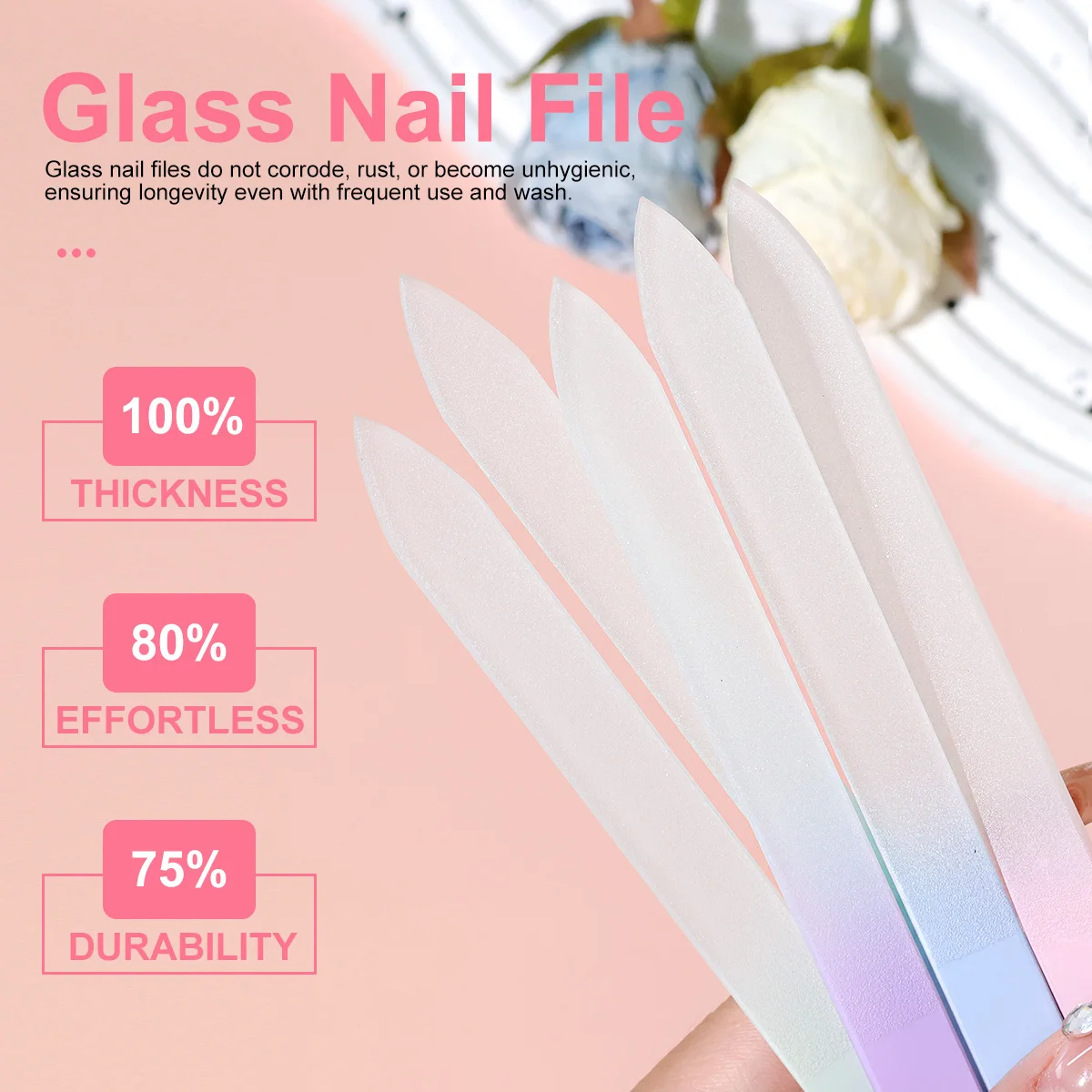 Farbe Nano Glas Nagelfeile Transparent Kristall Nagellack Reiben Streifen Polieren Entferner Und Glänzende Nagelfeilen Maniküre Werkzeuge