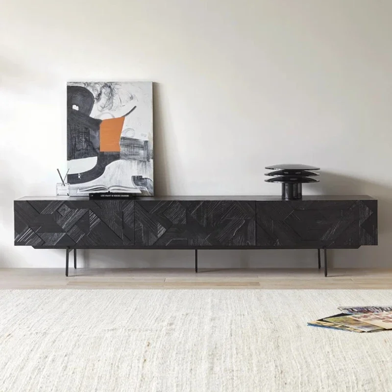 

Nordic Soild Wood Tv Stands Designer Industrial Salon Storage Light Luxury Tv Table Monitor High End Organizer Muebles Furniture
