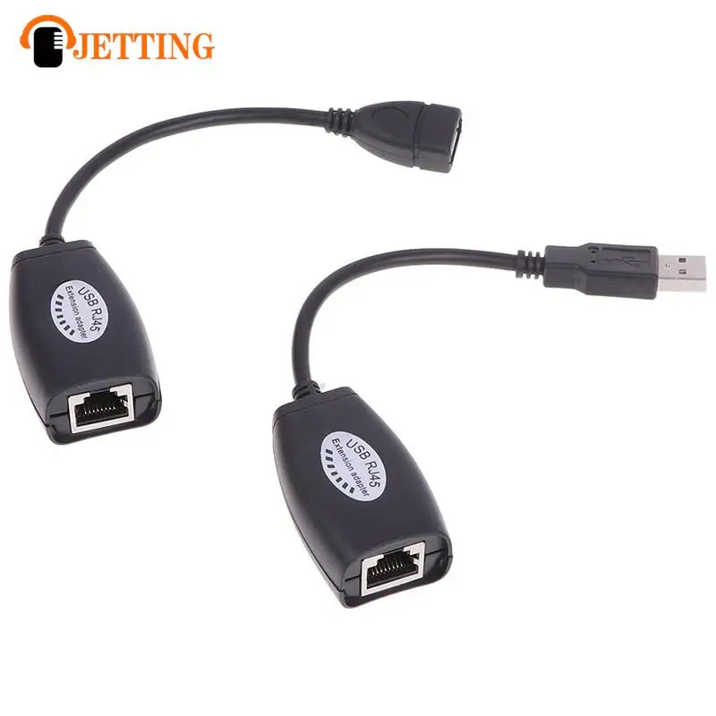 USB UTP Extender Adapter Over Single RJ45 Ethernet CAT5E 6 Cable Up to 150ft