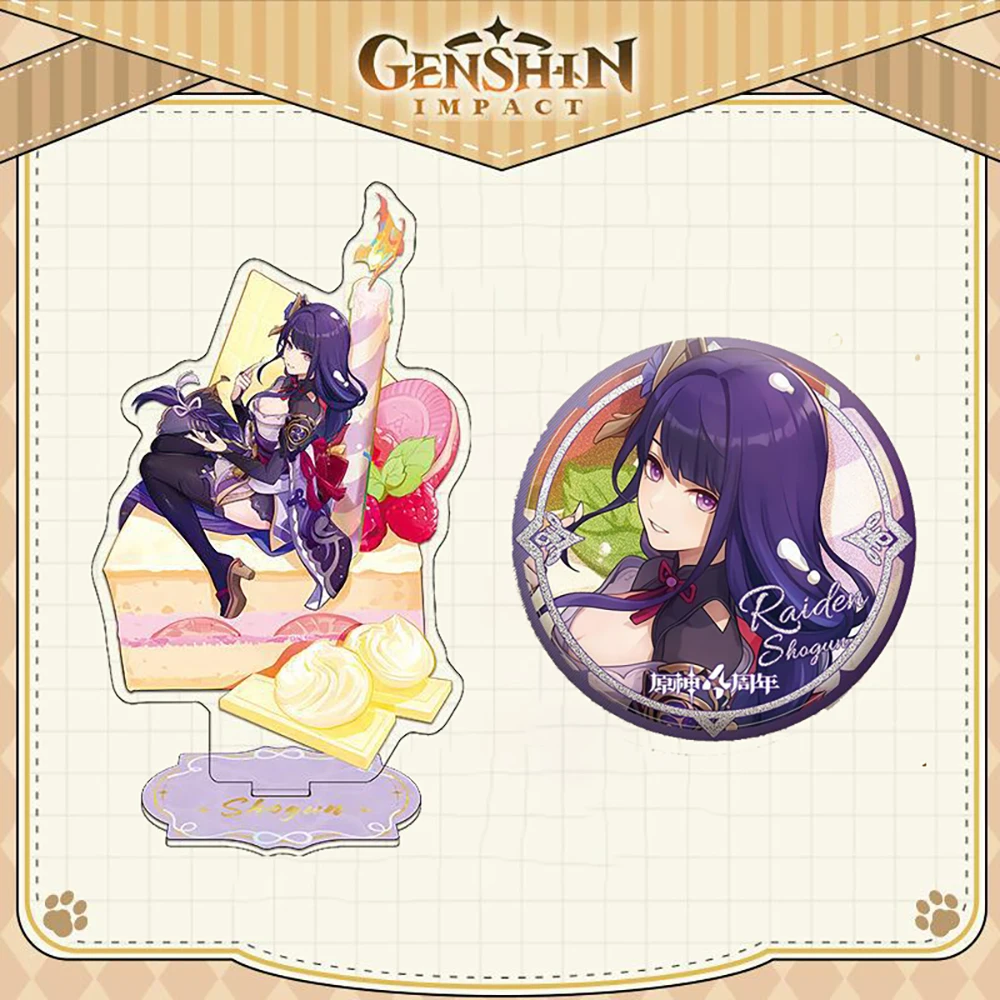 Animation Genshin Impact The Fourth Anniversary character Stand Board Beelzebul Nahida Collect Toys Girls Holiday Gift Box - Image 4