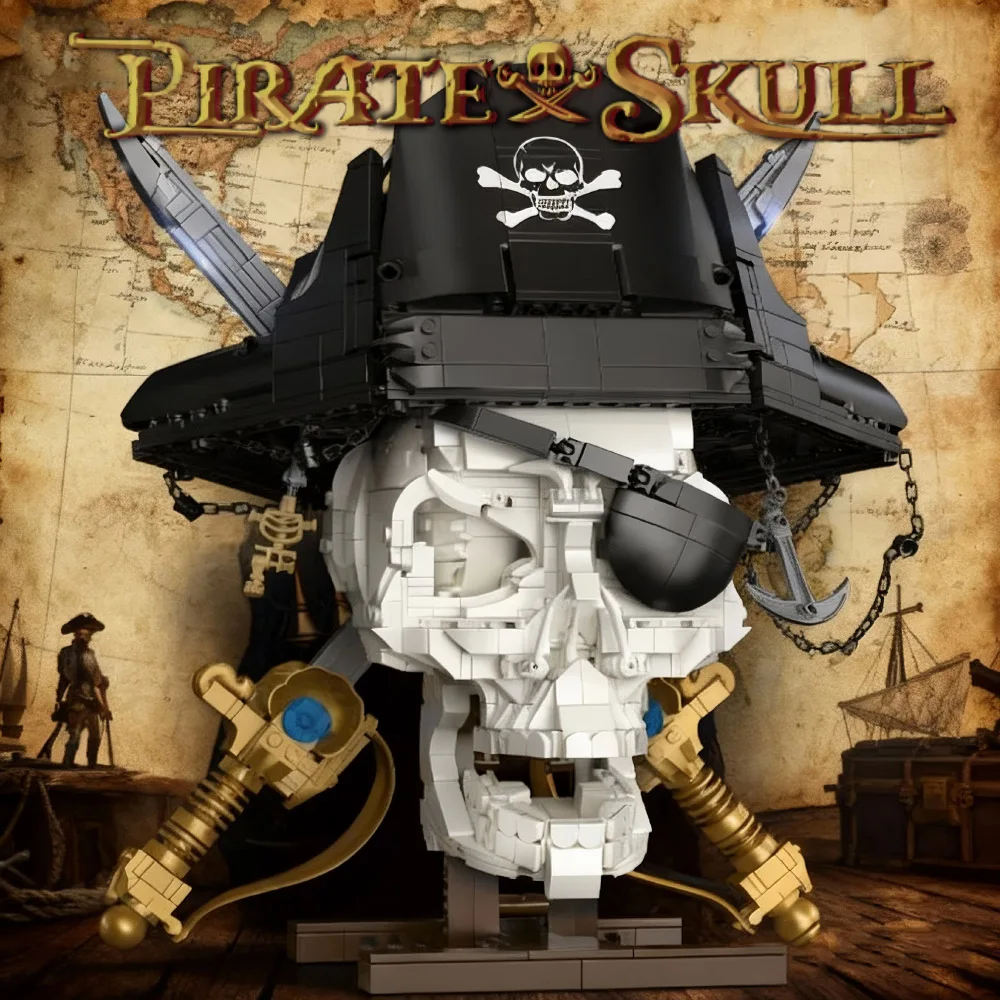 Creative 1167pcs building blocks pirate skull MOC Building Block Set Model Gifis Toys Christmas  Adult  Kids ABS