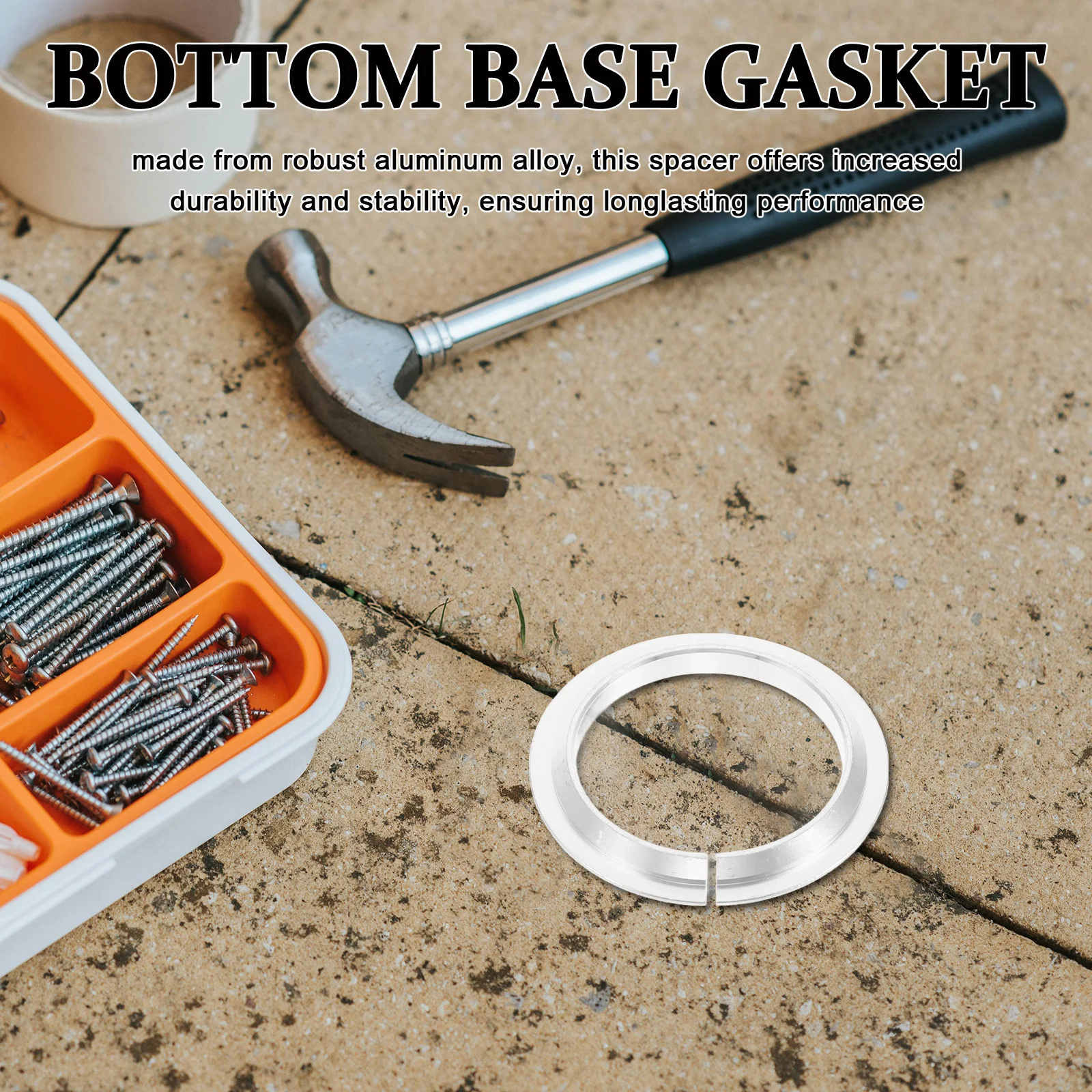 

Professional Metal Bike Front Fork Spacer Bottom Base Gasket for Road Mountain Bikes Headset Spacer Replacement Tool Durable