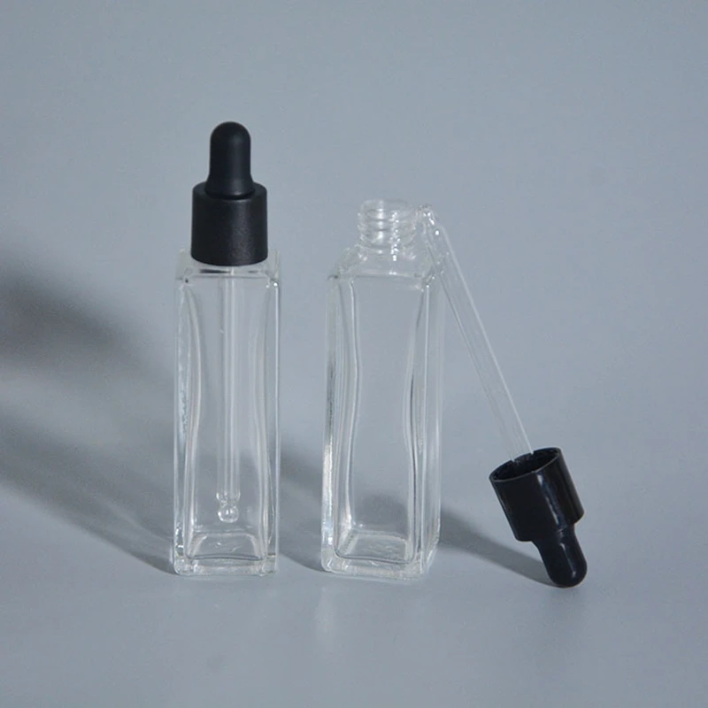 

100pcs 20ml Empty Glass Dropper Oil Essential Bottle In Refillable Drop Liquid Pipette Bottles