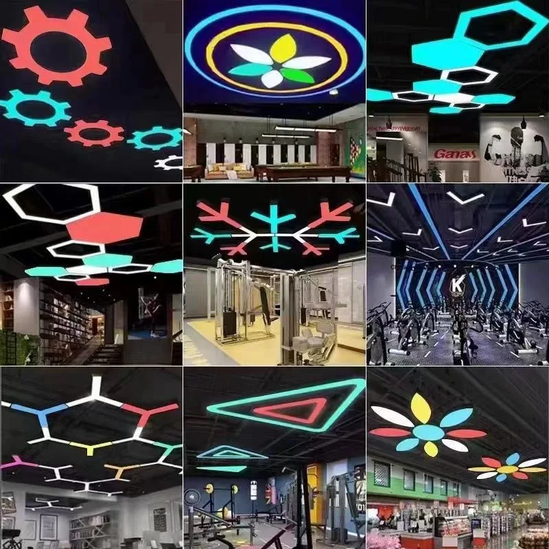LED Modeling Light Office Gym Shopping Mall Supermarket Tooling Special-shaped Light Creative Modeling Industrial Chandelier