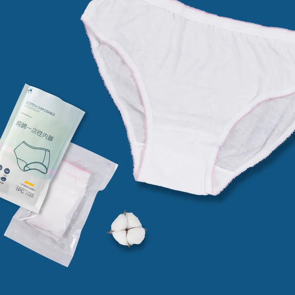 Bragas desechables de algodón para hombres y mujeres, suministros de viaje para Hotel, braguitas cómodas para el parto, Prenatal, ropa íntima posparto, varios tamaños