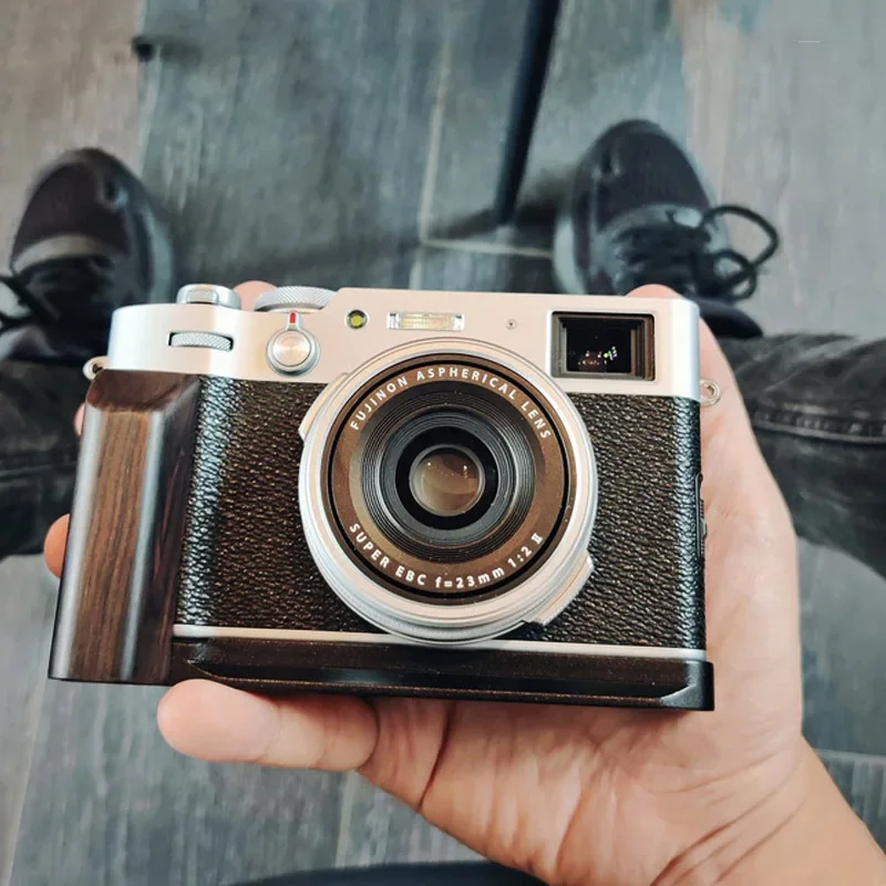 

AfricaЧерная деревянная рукоятка, быстросъемный L-образный кронштейн для Fuji X100V Fujifilm X-100V