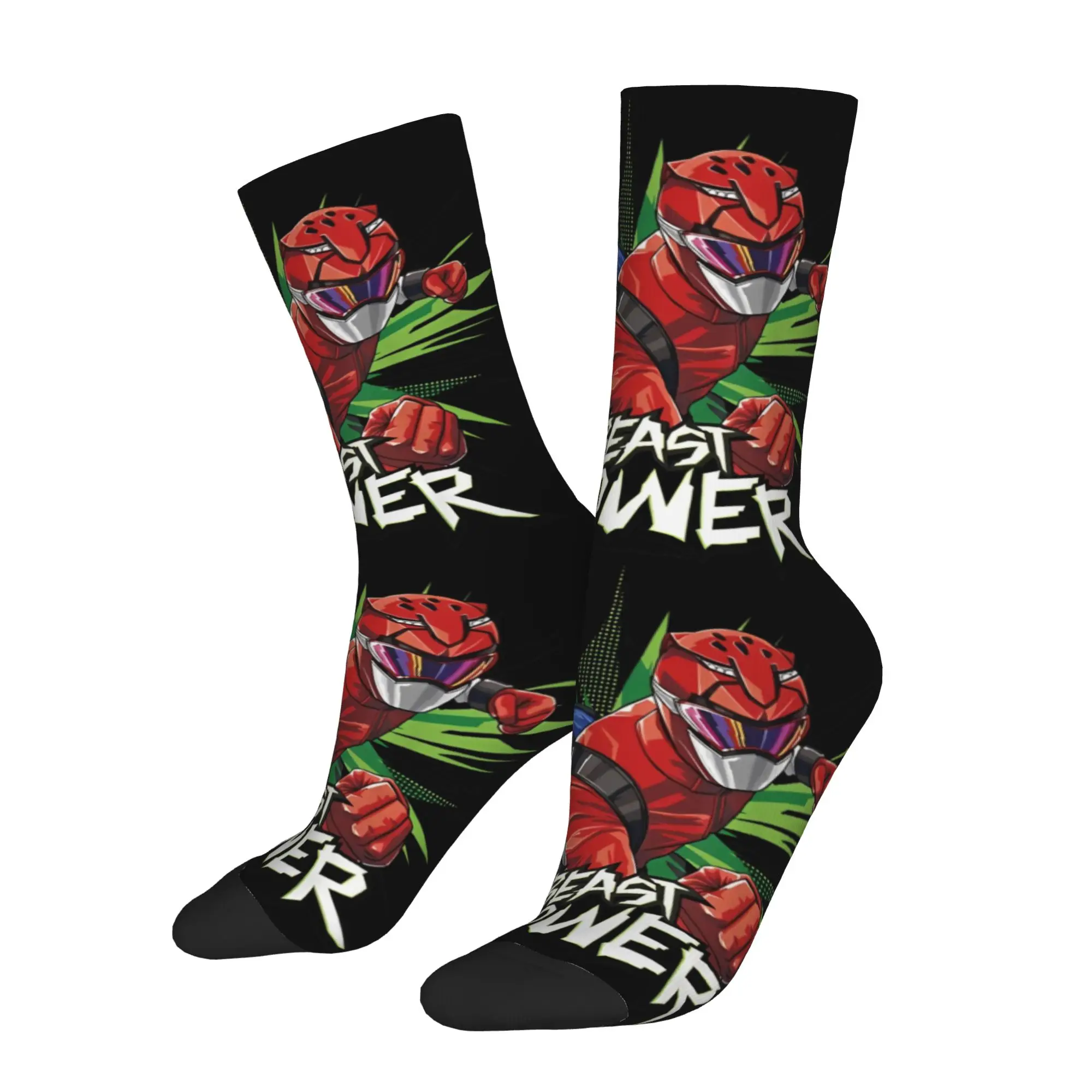 cycling socks Power Rangers (2) Crazy Men's compression Socks Unisex items Crew Sock