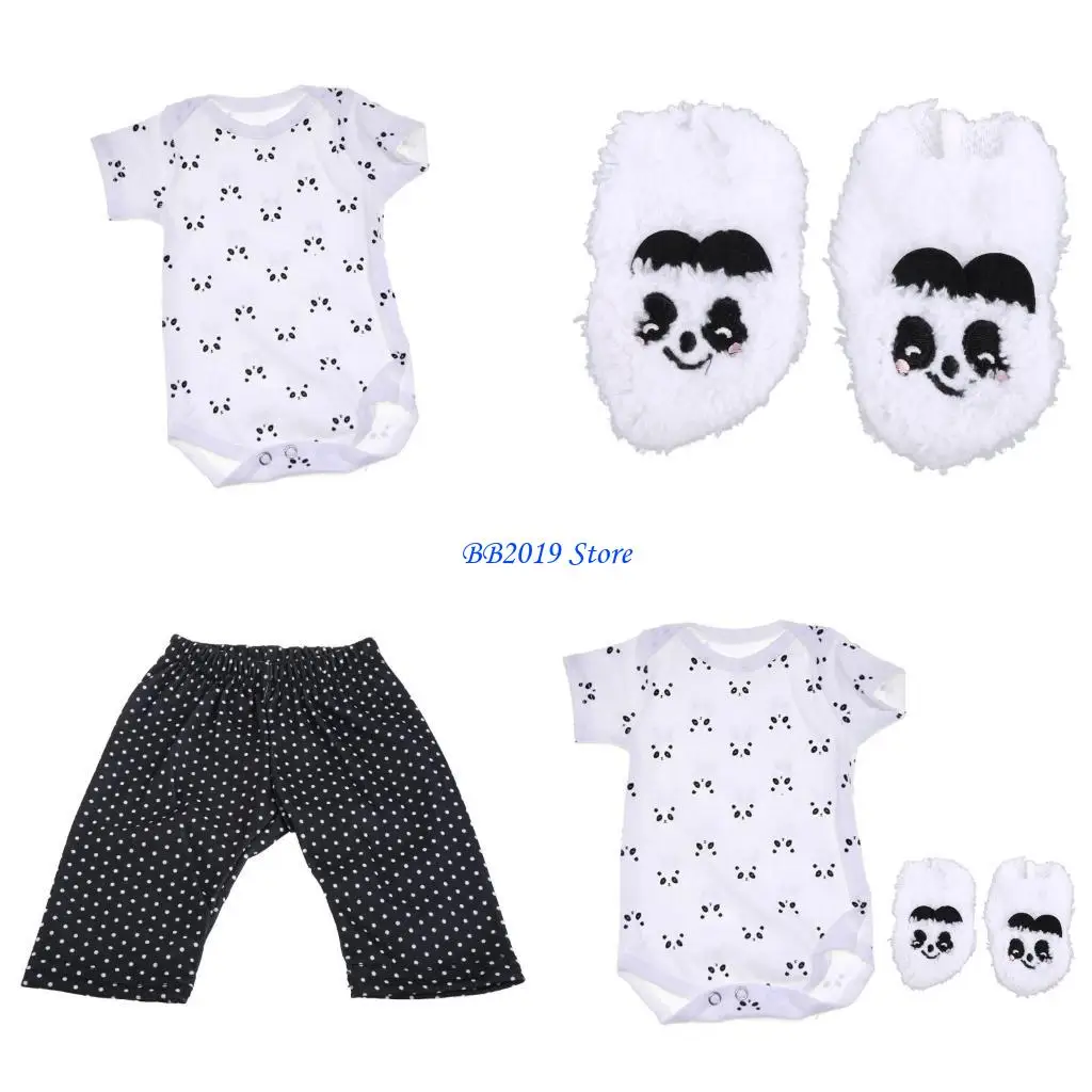 

Q0KB Детская игрушечная одежда для 17-18 дюймов для куклы для девочек, наряд с пандой, аксессуары