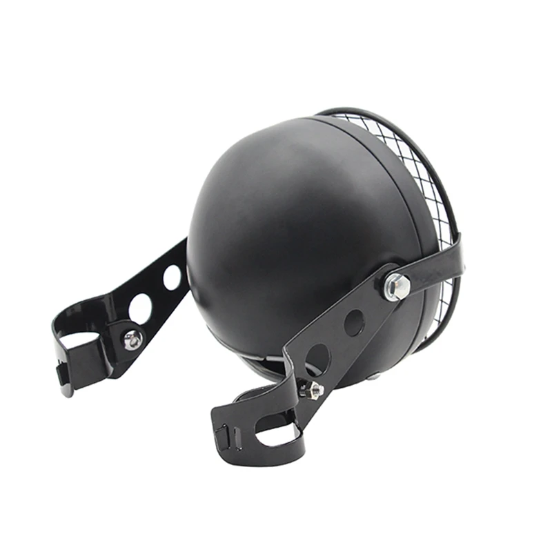 

Retro Vintage Motorcycle Universal Side Mount 35W 6.5 Inch Amber Headlight Café Racer With Grille + Bracket Kit