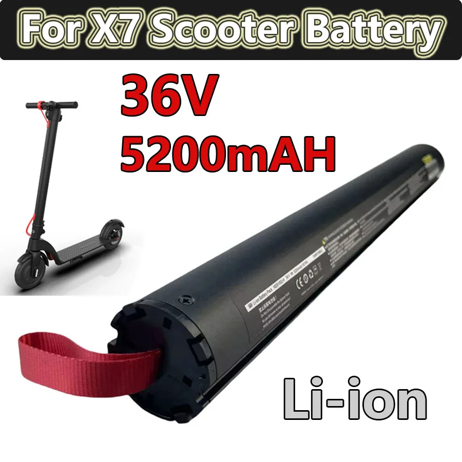 

36V 5.2AH lithium battery pack, carbon fiber scooter X7 electric scooter battery pack, carbon fiber battery accessories