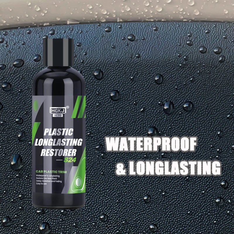 HGKJ S24 Plastic Longlasting Restorer Back To Black Gloss Car Cleaning Products Auto Polish And Repair Coating Renovator