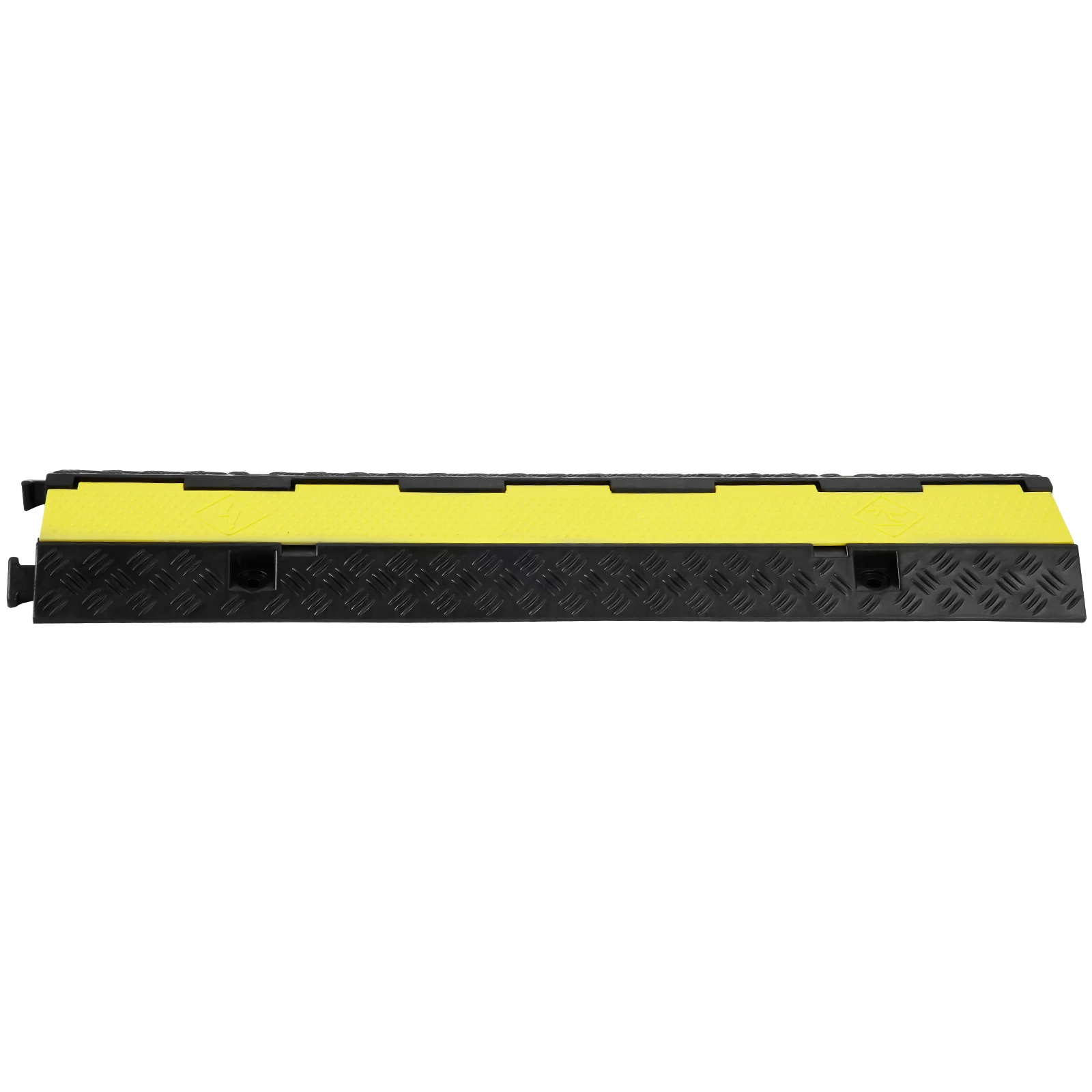5-Piece Rubber Cable Guard, 12000 lbs per Axle Load Capacity, Featuring Easy Access Top & 50 ft Caution Tape for Both Indoor & Outd, Dual Channel, Durable Hose & Wire Protection Ramp for Driveways
