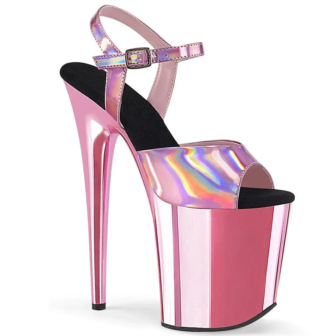 20cm hate sky high waterproof platform rainbow vamp high-heeled sandals/high-heeled pole dancing model catwalk dress shoes