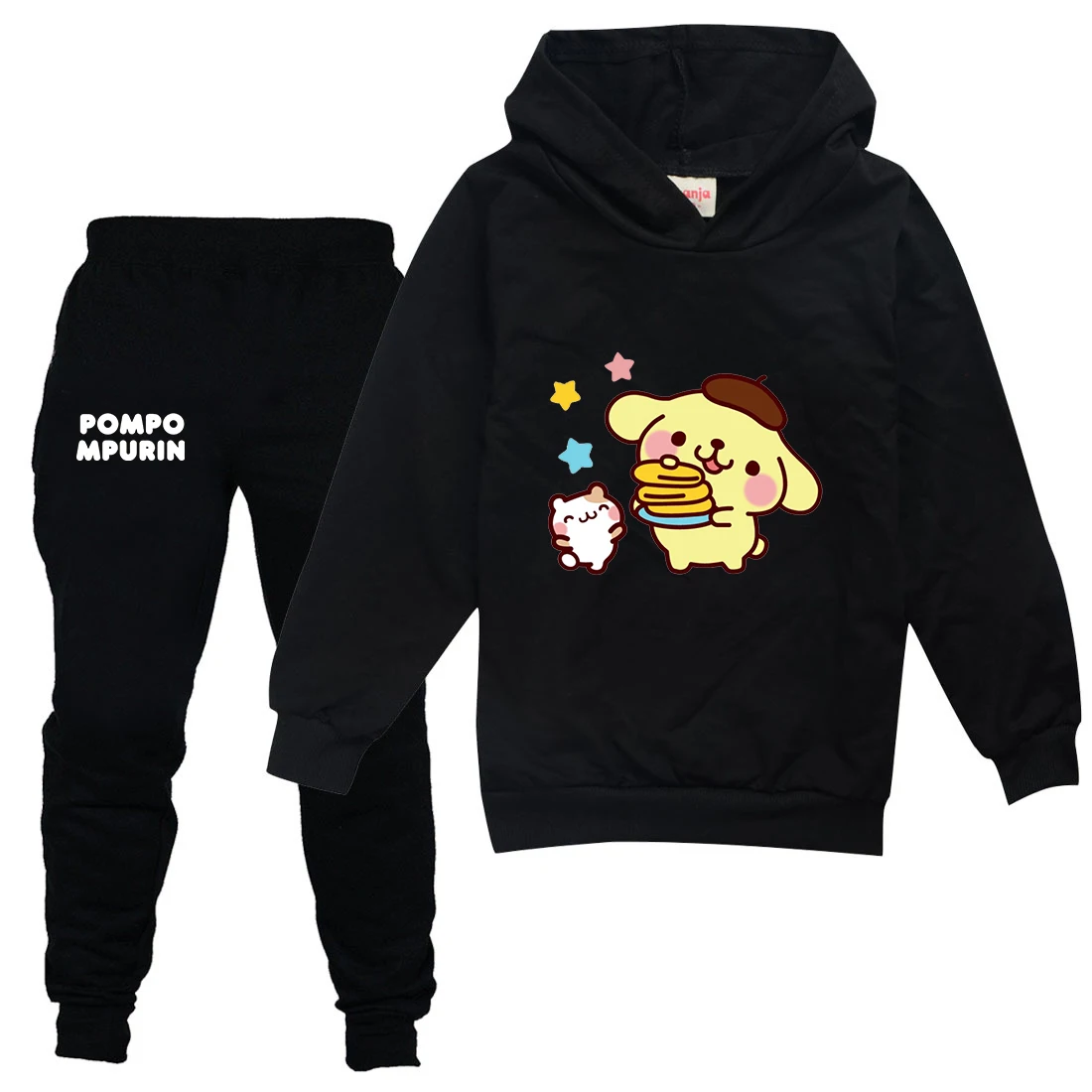 Pompompurin Children Clothing Sets Suit Boys Girls Tracksuits Kids Brand Sport Suits Stich Hoodies Teen Tops Pants 2Pcs Set