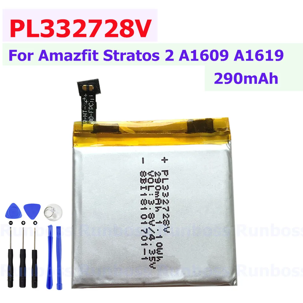 New PL332728V PL322728H for Huami Amazfit Stratos 2 2S A1609 A1619 / Stratos 3 A1929 A1928 Smart Watch Li-polymer Battery