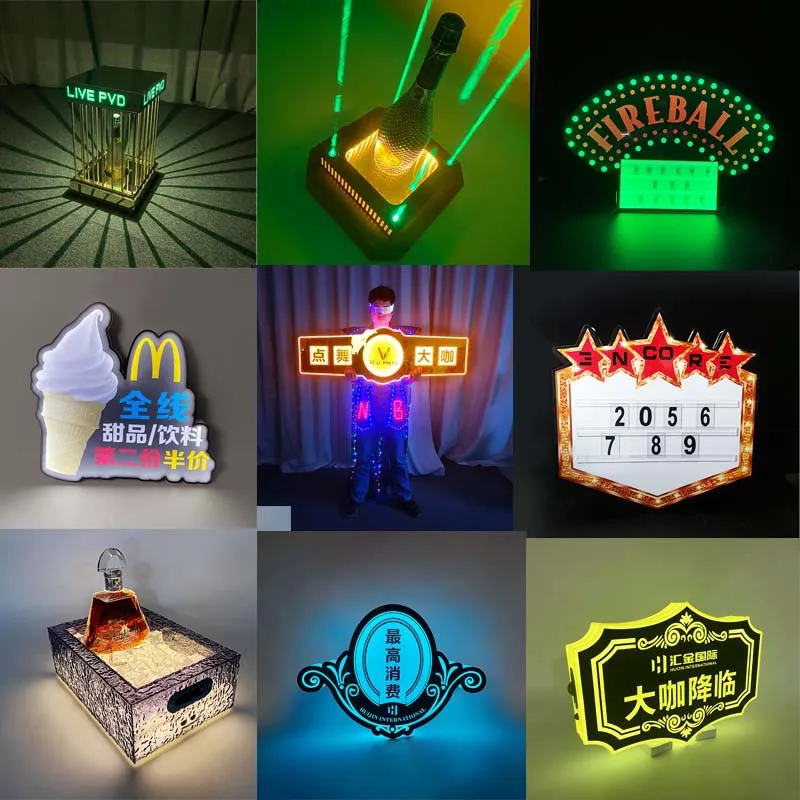 Bar nightclubs, party atmosphere, interactive props, sign up activities, cartoon text, light signs, sign up props
