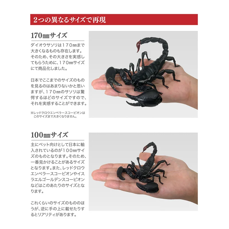 Bandai Echte Simulierte Insekten Modell Skorpion Schwarz Rot Gashapon Spielzeug Action-figur Ornament Spielzeug