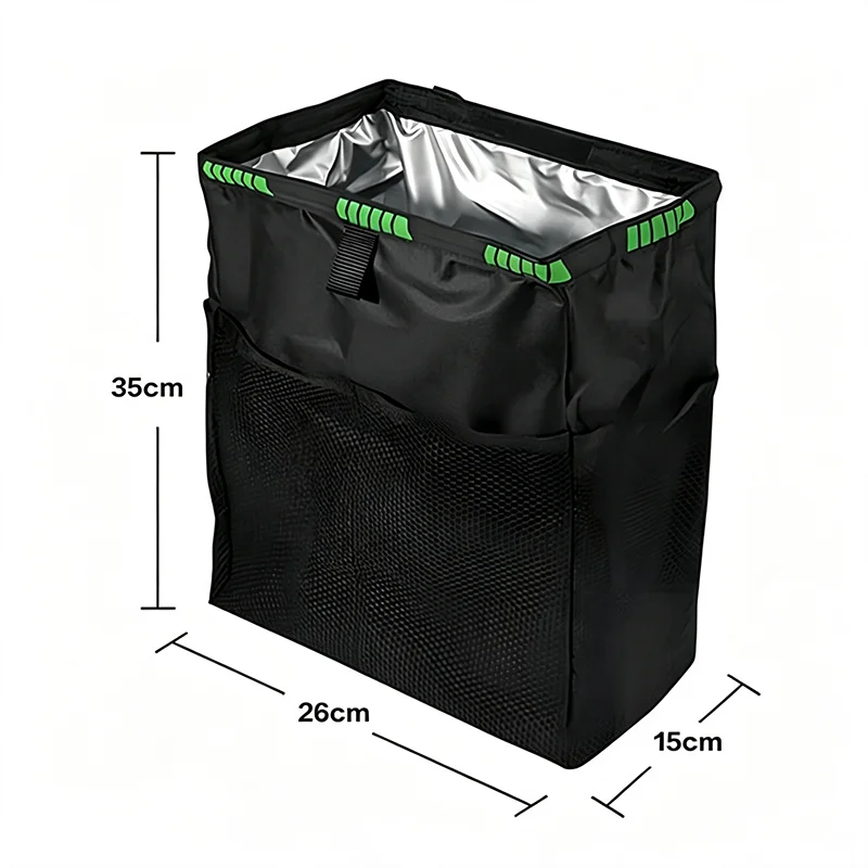 Waterproof Car Trash Can With Lid - Multi-Functional Car Storage Bag Seat Back