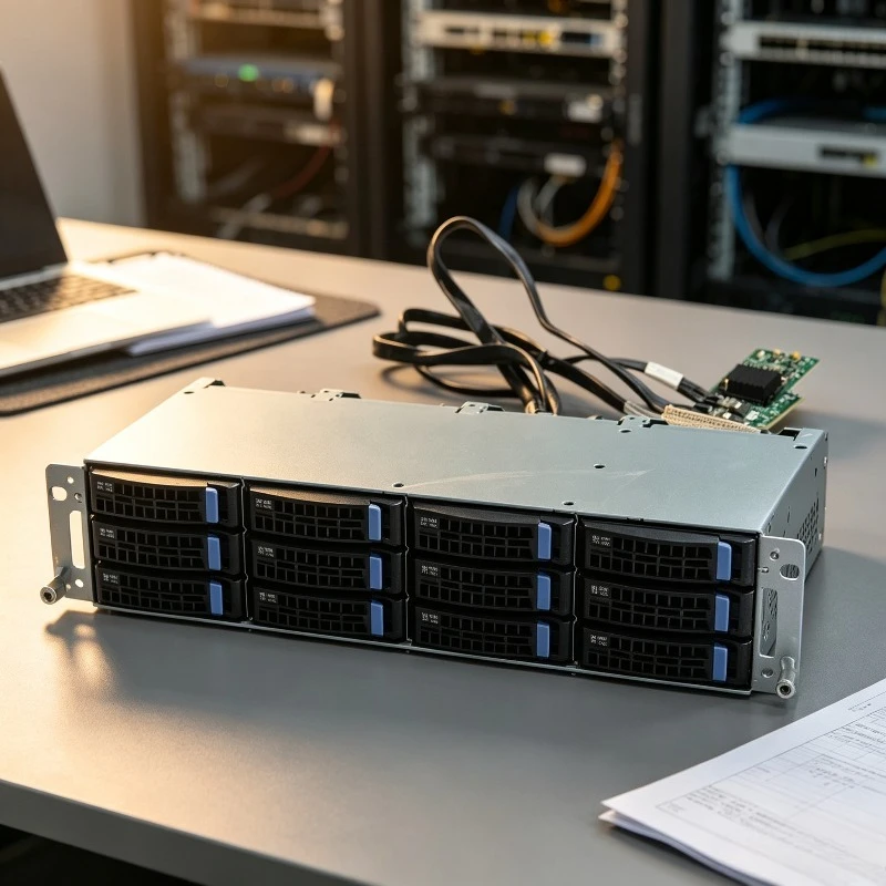 12-Bay 3.5-Inch Hot-Swappable Hard Drive Cage 6Gbps/12Gbps SAS SATA Backplane Server Chassis