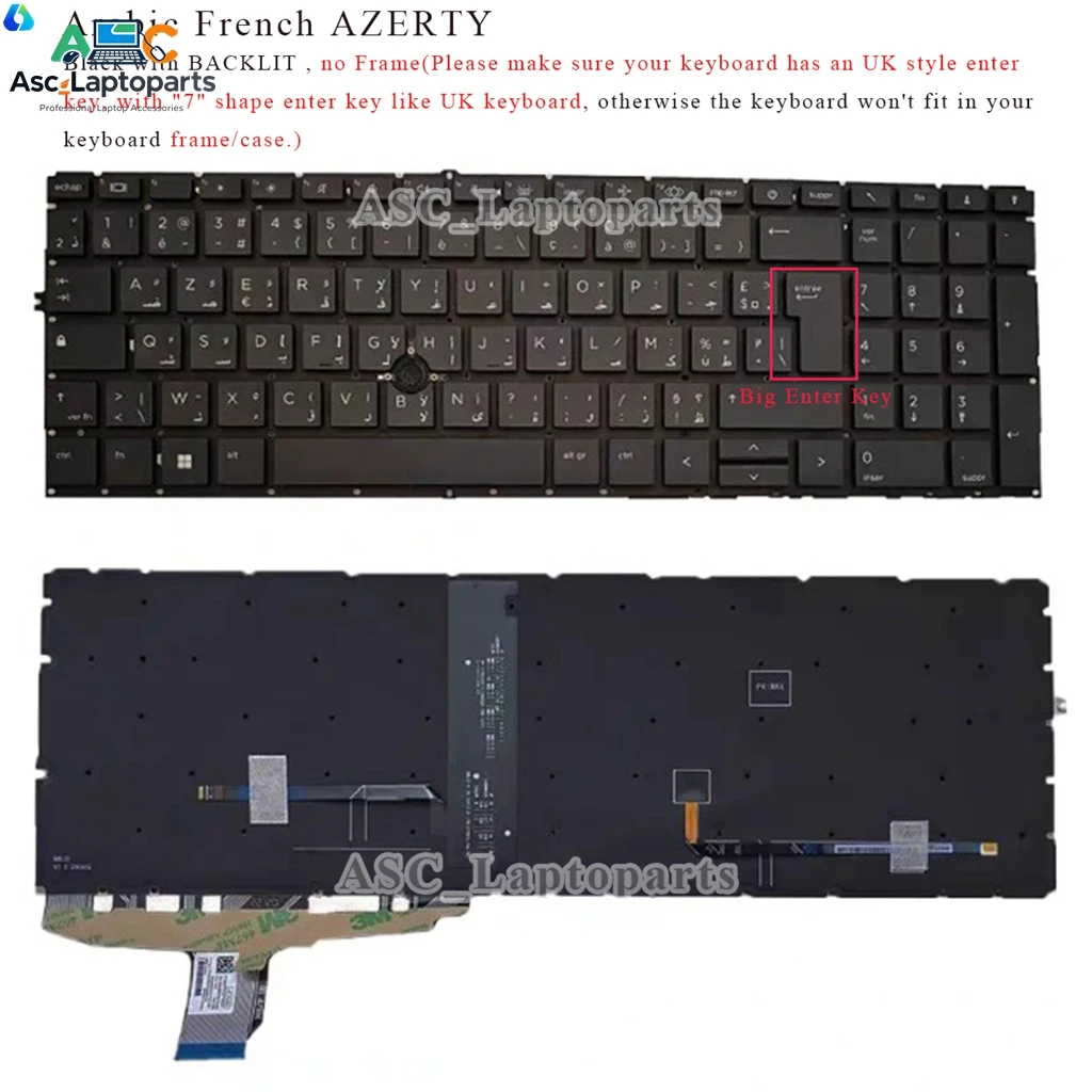NewHU RU SP UK AF AR BE CZ DK Keyboard for HP ZBook Firefly 15 G8 15 G7 ,ELITEBOOK 750 755 845 855 G7 G8 , 850 G7 850 G8 BACKLIT