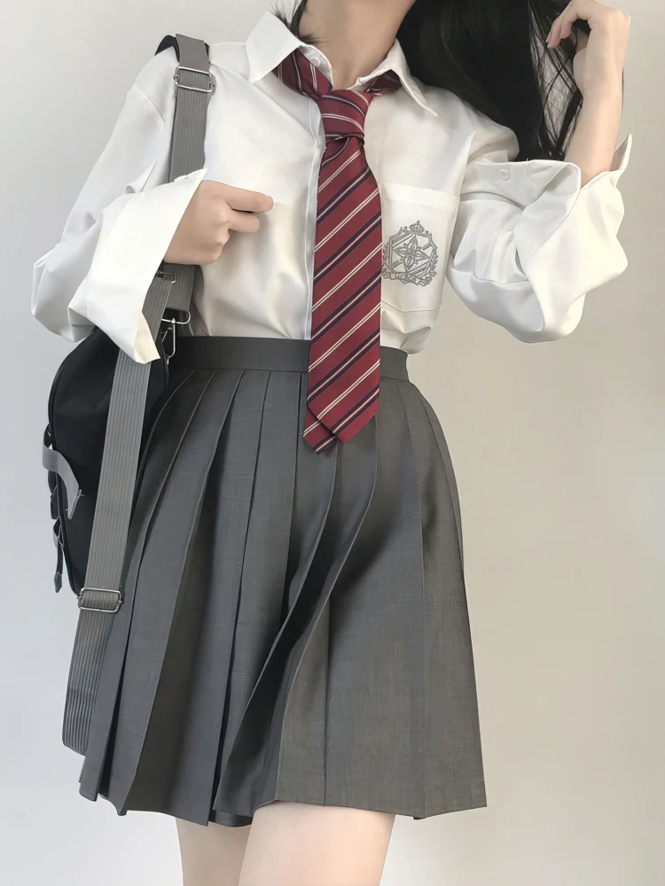 일본 학교 흰색 셔츠 여성 자수 빈티지 고딕 로리타 블라우스 화이트 탑 스위트 오버 사이즈 캐주얼 셔츠 레이디 한국어 New