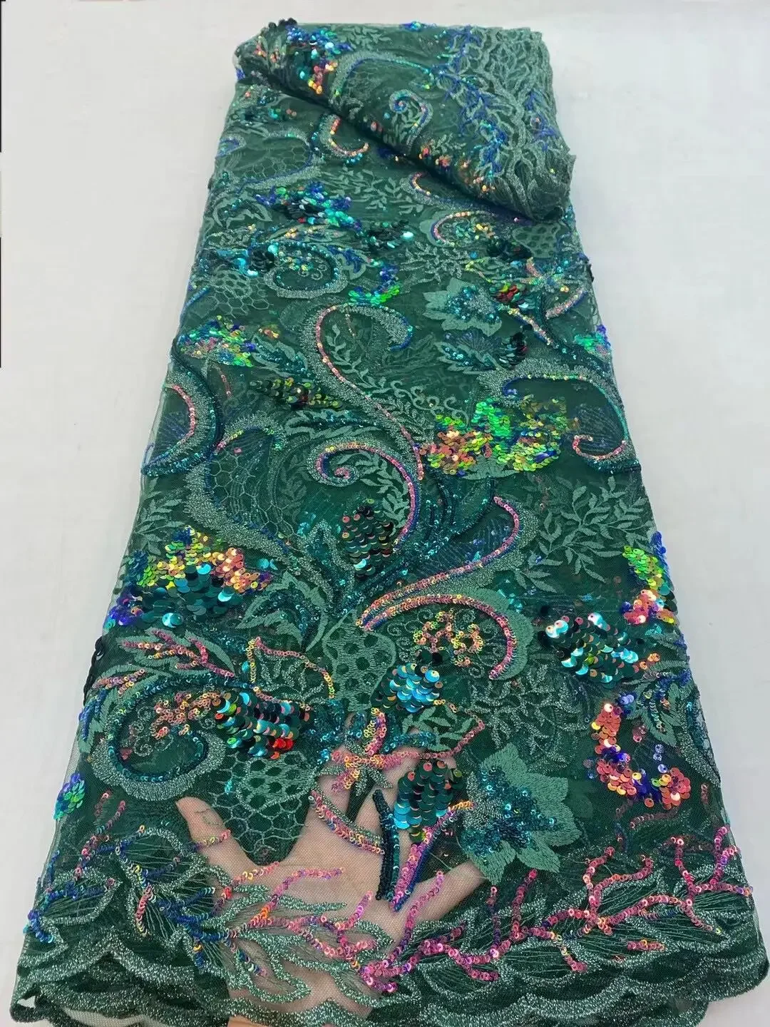 

African Lace Fabric 2021 High Quality Lace Nigerian Lace Fabrics For Women Dress French Beaded Tulle Lace Material