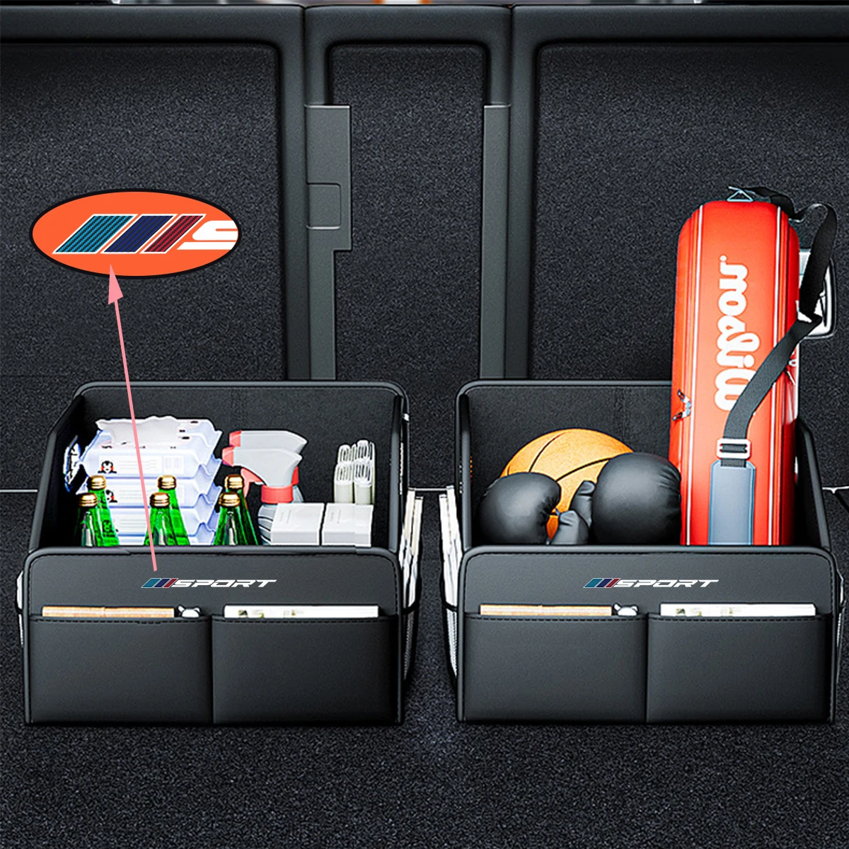 Auto Stamm Lagerung Box Hinten Stamm Organizer Für BMW 1 3 5 Serie G30 G20 F30 F10 E90 E60 X1 X3 X5 E70 F15 F48 Auto Faltbare Box