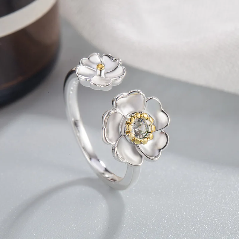 

Simple Daisy Flower Sweet Ring with Adjustable Opening for Women