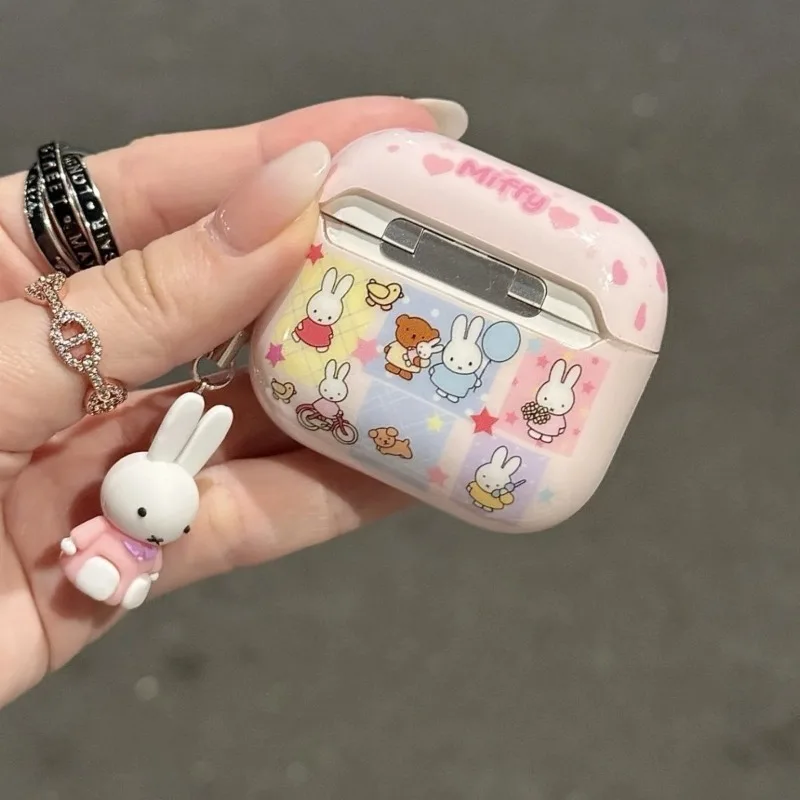 Cartoon Kawaii New Earphone Shell Headphone Protective Cover Applicable AirPods Anti-fall Practical Ultra Thin Water Proof Miffy