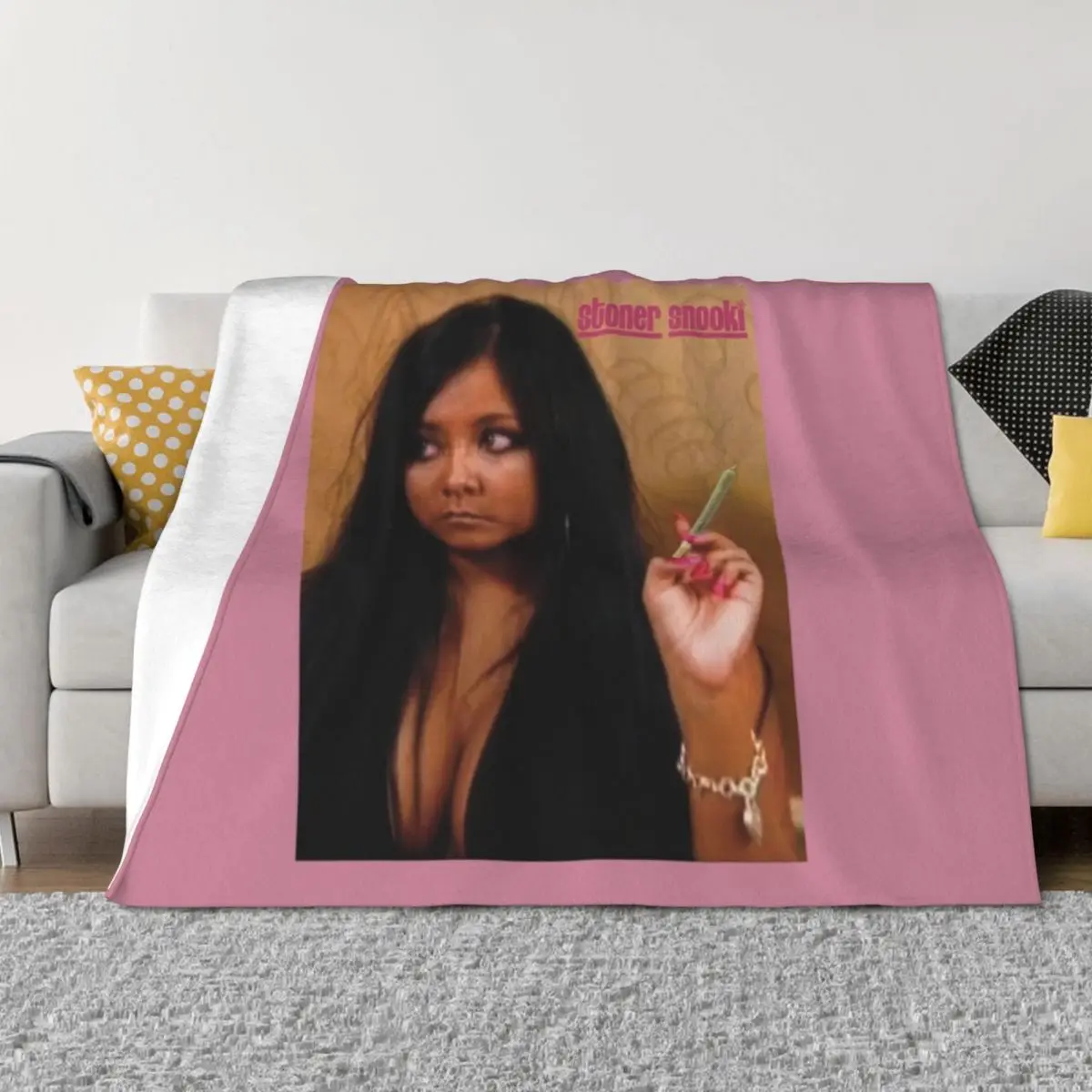 

snooki stoner Throw Blanket Loose Shaggy Weighted Camping Blankets