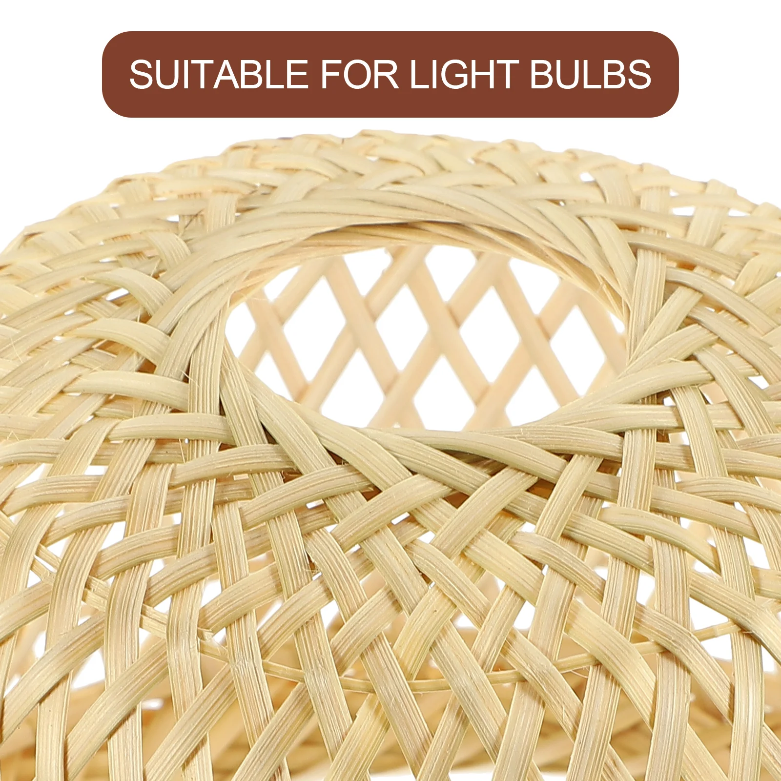 

Bamboo Lampshade Retro Woven Cover Holder Replacement Decor Weaving Indoor Ornament