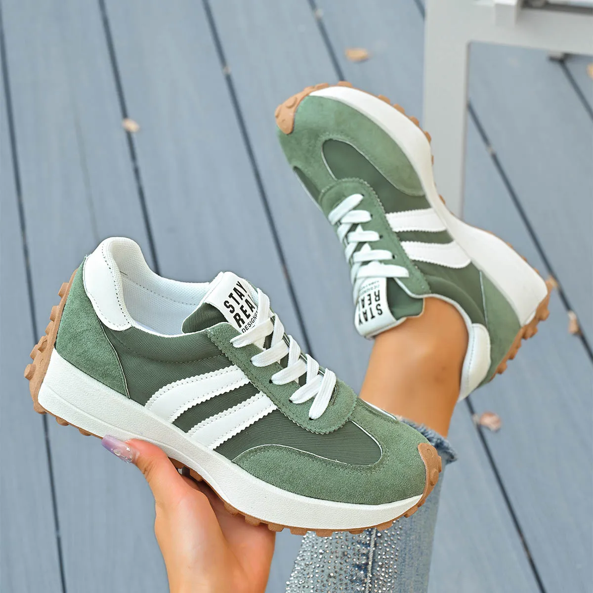 

Women Casual Shoes Large Size Thick Bottom Sneakers Spring Mesh Breathable Comfortable Big Size Sneakers Women Zapatos De Mujer