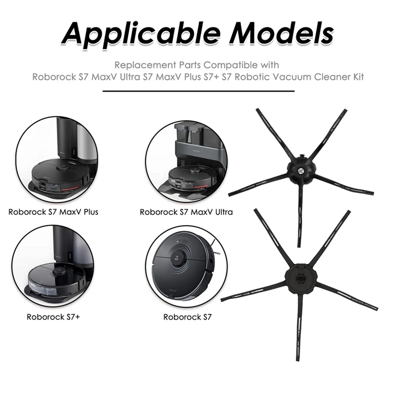 ロボット掃除機用サイドブラシ,s7 s7 maxv ultra s8 pro ultra s8 s8 q7 max q7 max q5 e2 e3 e4 s4 s5 s6用アクセサリ