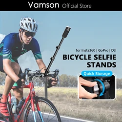 Vamson 3rd Person Bicycle Selfie Stick Mount for Insta360 X4 X3 GoPro Hero 12 11 10 9 8 DJI Osmo Pocket 3 Action 4 3 Accessories