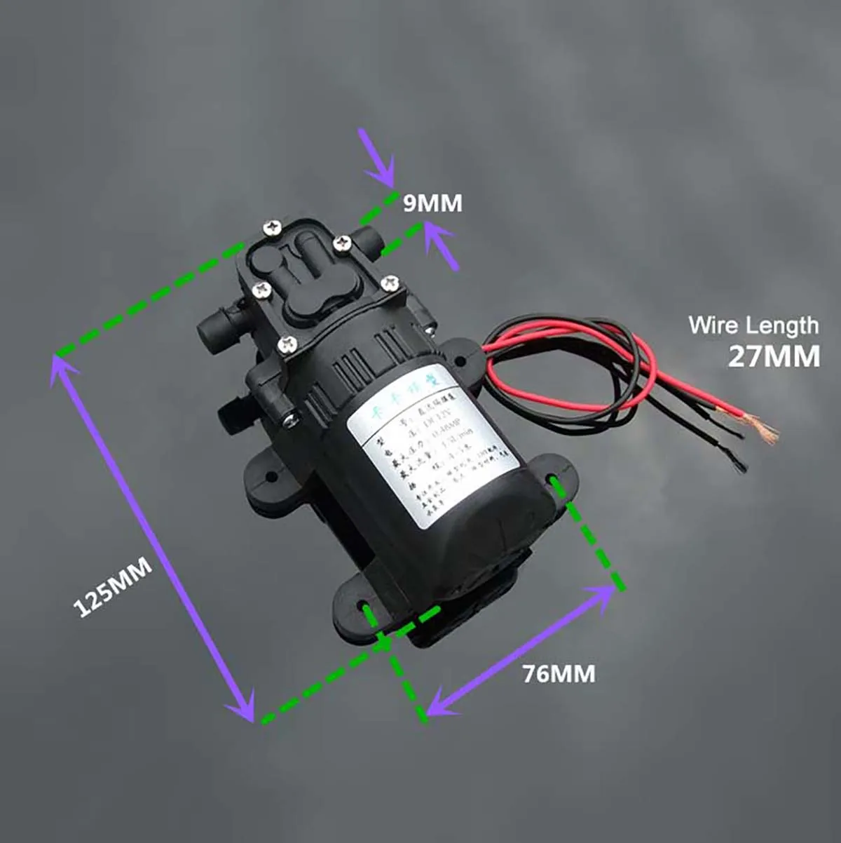 1 buah 12V DC refluks diafragma 550 pompa air tangki ikan pompa refluks Aksesori pompa Silicone tabung Power Supply Filter DC