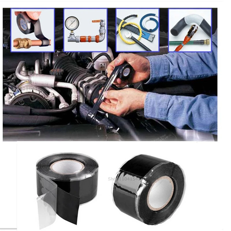 Self Fusing Silicone Tape Waterproof Pipe Repair Tape for Leakage Seal 2.5cm*1.5M Emergency Rubber Hose Bonding Tape
