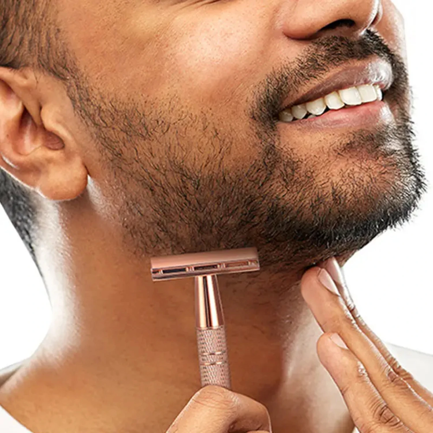 Экологически чистая мужская металлическая бритва для бороды с 10 лезвиями, женская безопасная бритва для гладкого бритья, многоразовая и придающая боль