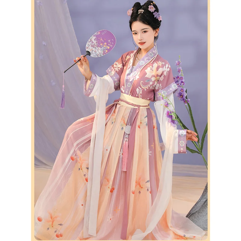 Conjuntos de Hanfu antigos chineses para mulheres, Hanfu original, fantasias de Halloween, casais, dança oriental, vestido de noite